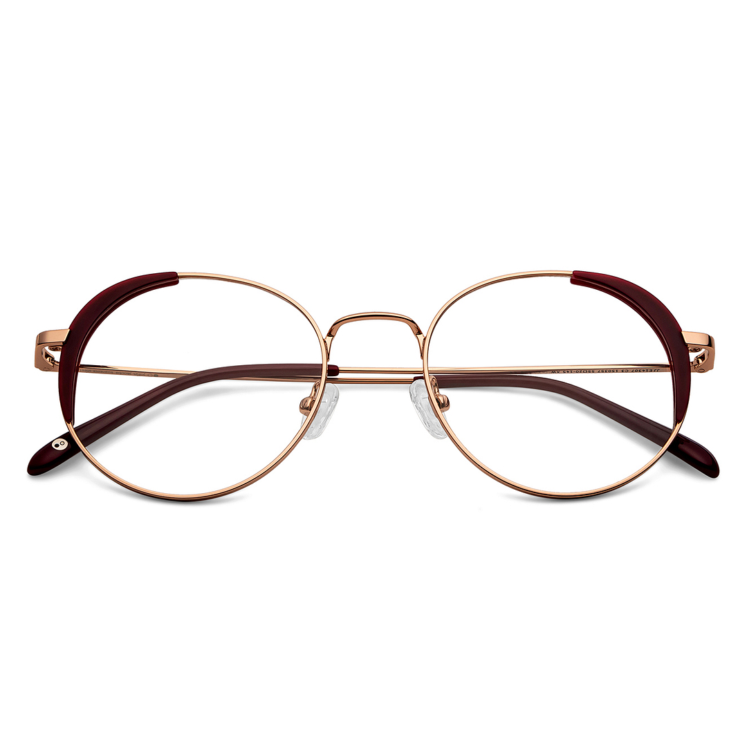John Jacobs Online Gold Full Rim Round left side