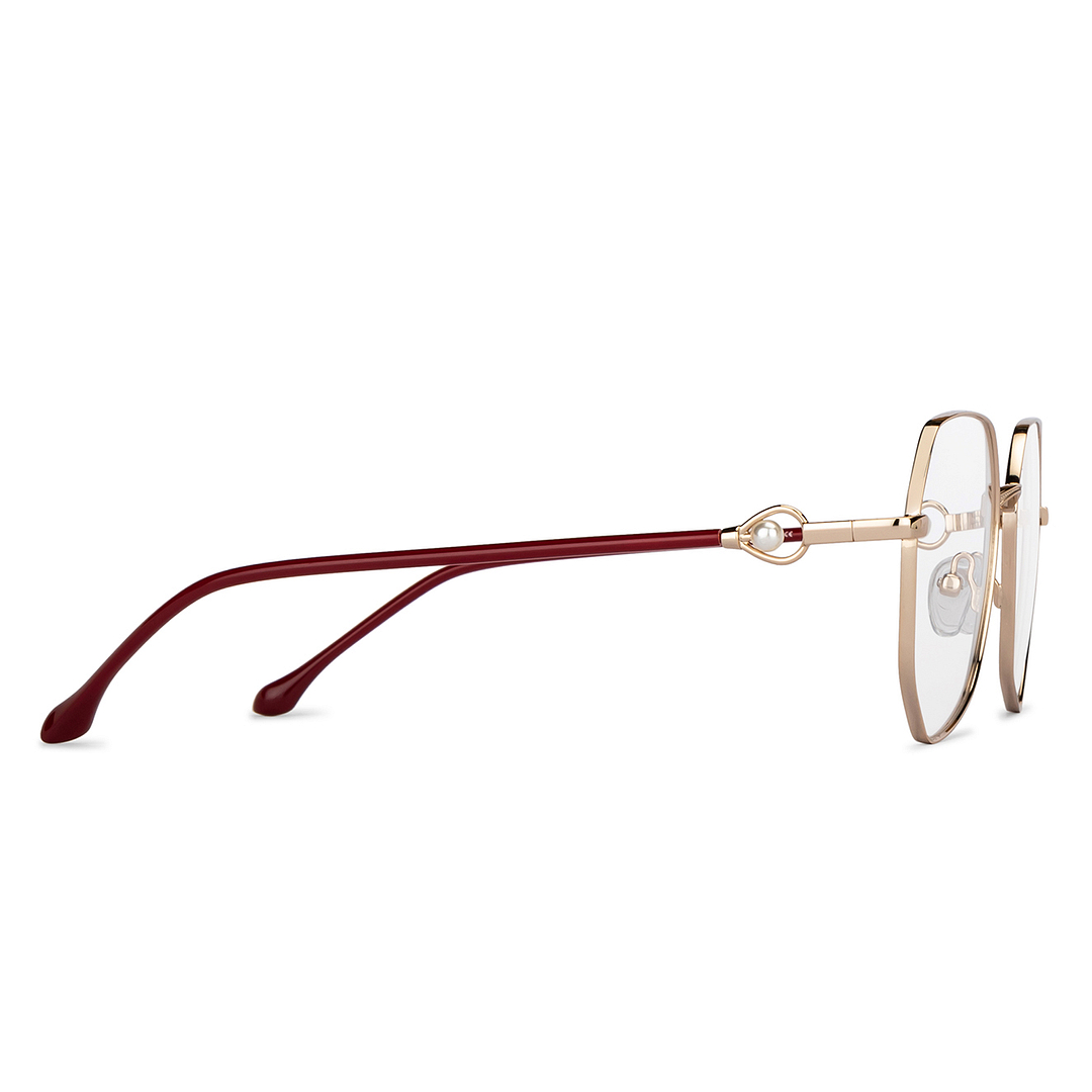 John Jacobs Online Gold Full Rim Square left side