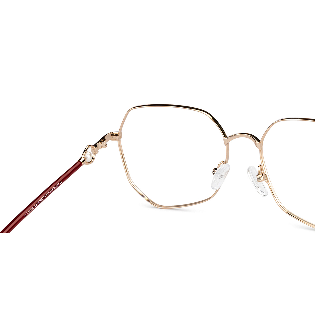 John Jacobs Online Gold Full Rim Square right side