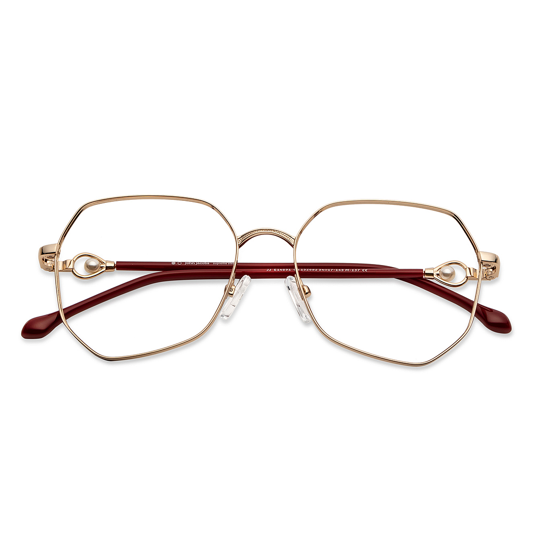 John Jacobs Online Gold Full Rim Square left side