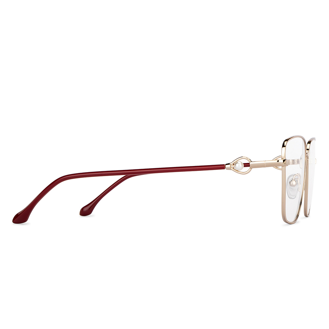 John Jacobs Online Gold Full Rim Square left side