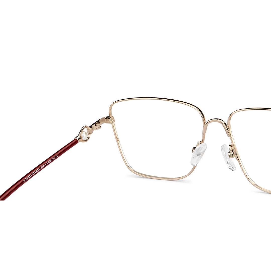 John Jacobs Online Gold Full Rim Square right side