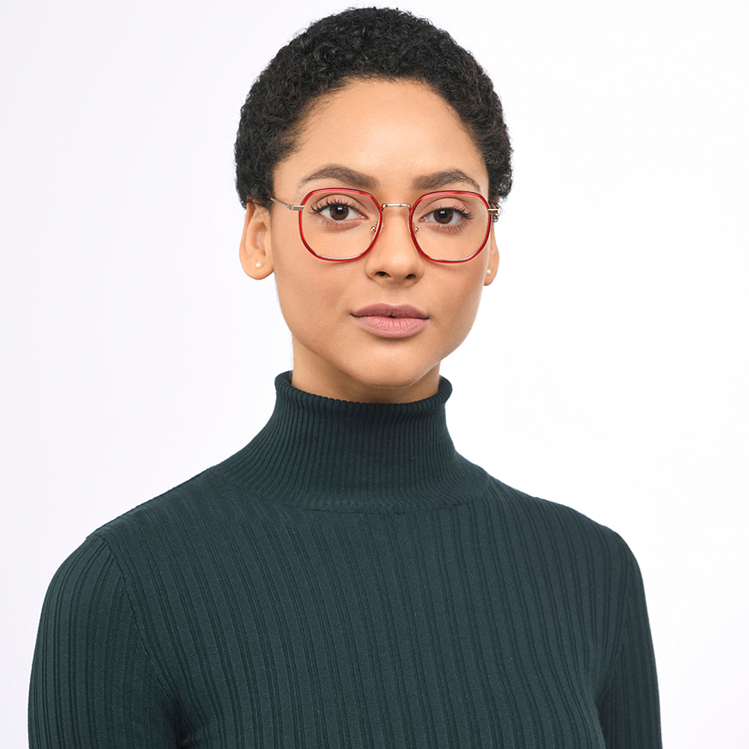 John Jacobs Online Gold Full Rim Square right side