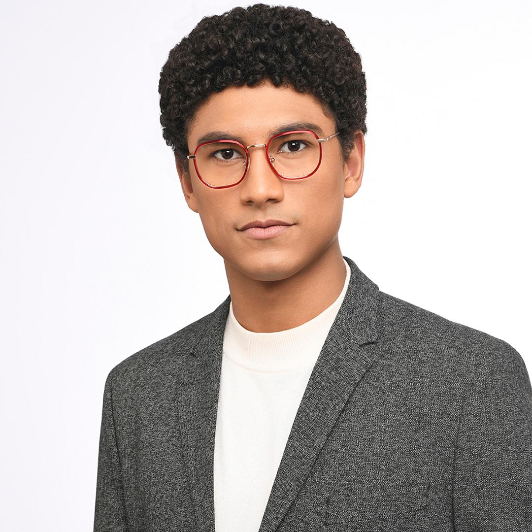 John Jacobs Online Gold Full Rim Square right side