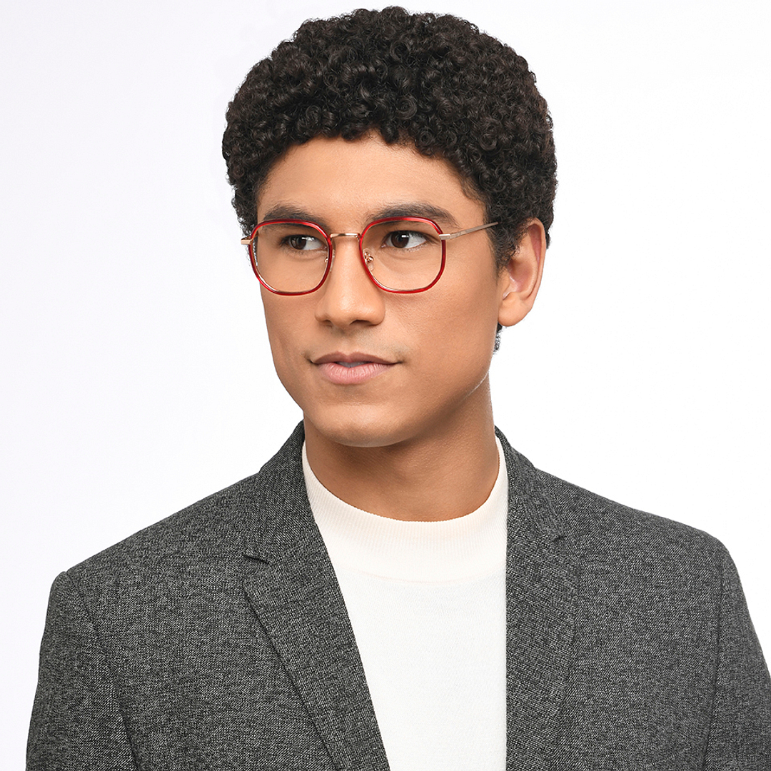 John Jacobs Online Gold Full Rim Square left side