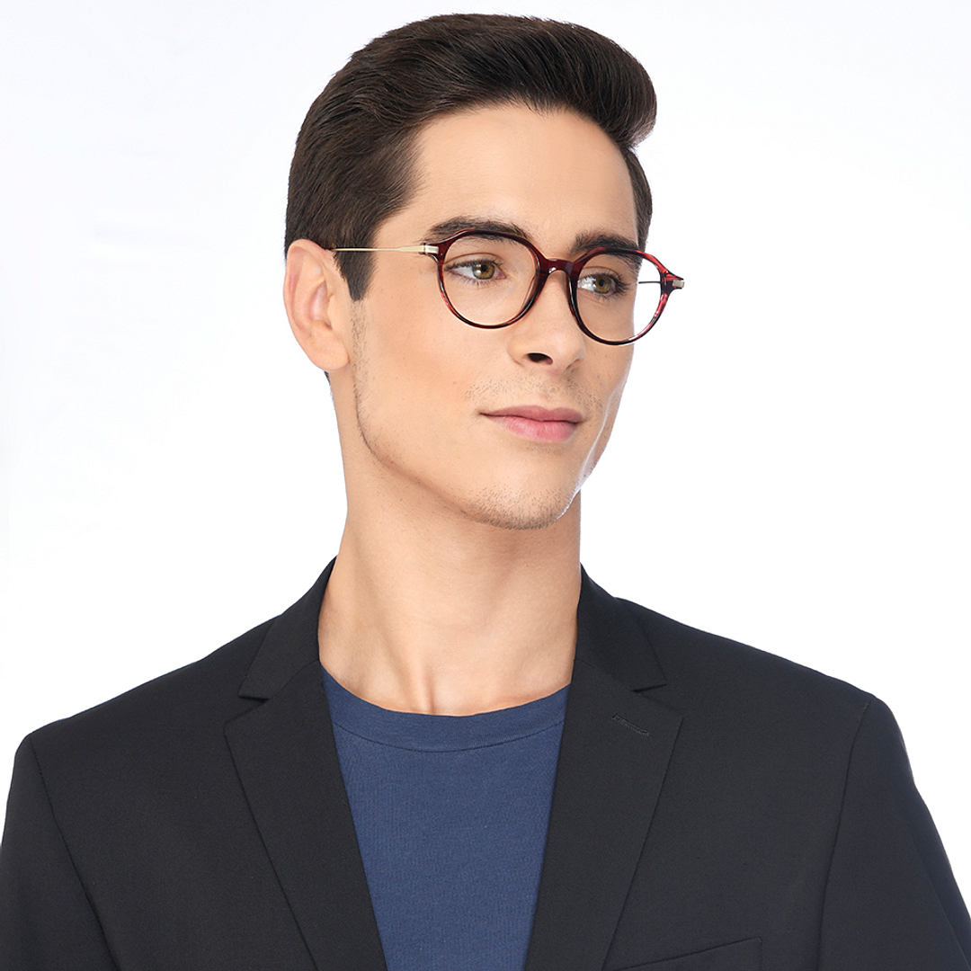 John Jacobs Gold Full Rim Round left side