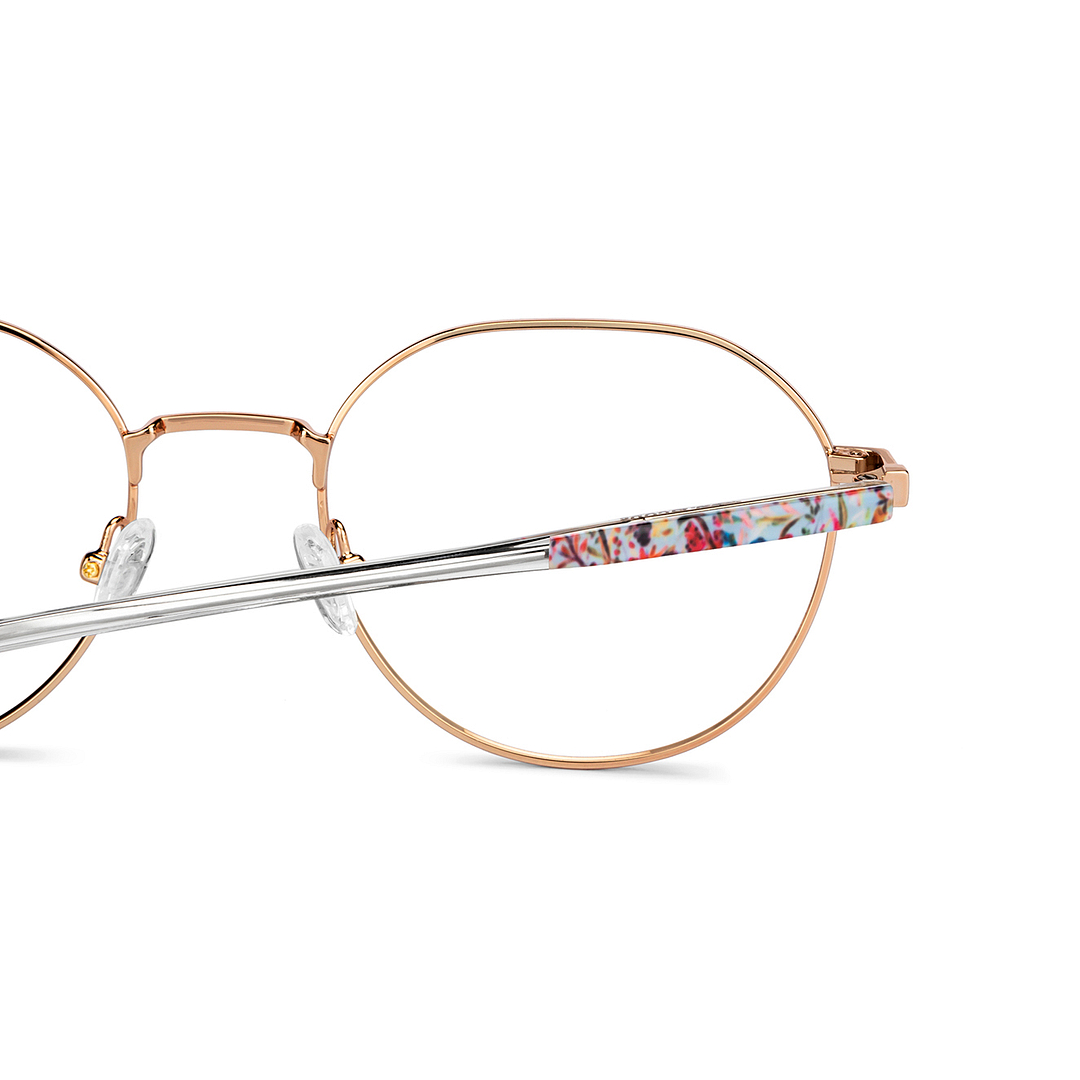 John Jacobs Gold Full Rim Geometric left side