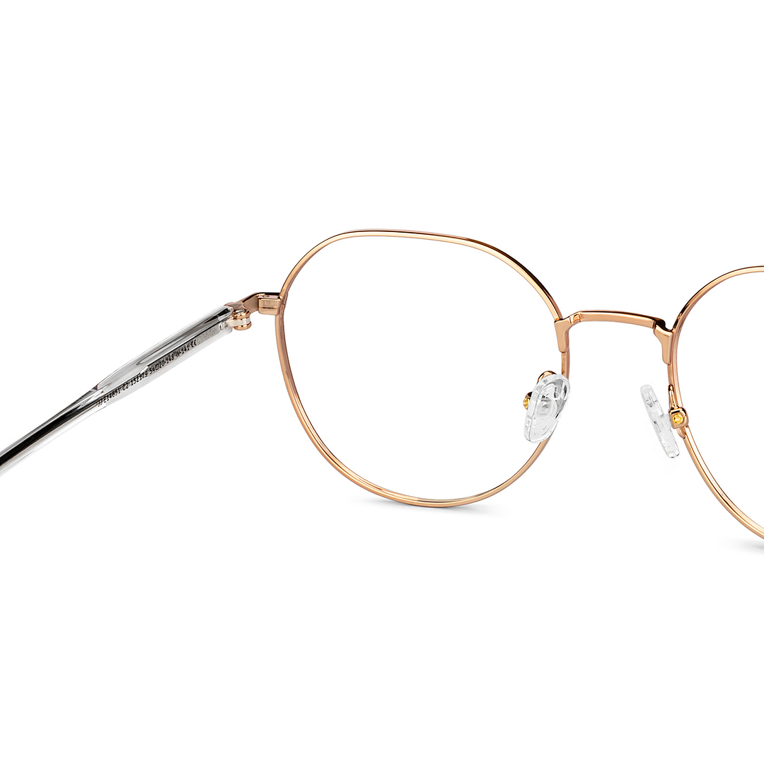 John Jacobs Gold Full Rim Geometric right side