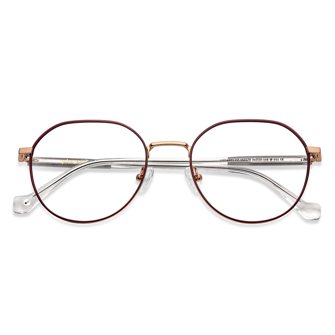 John Jacobs Gold Full Rim Geometric right side