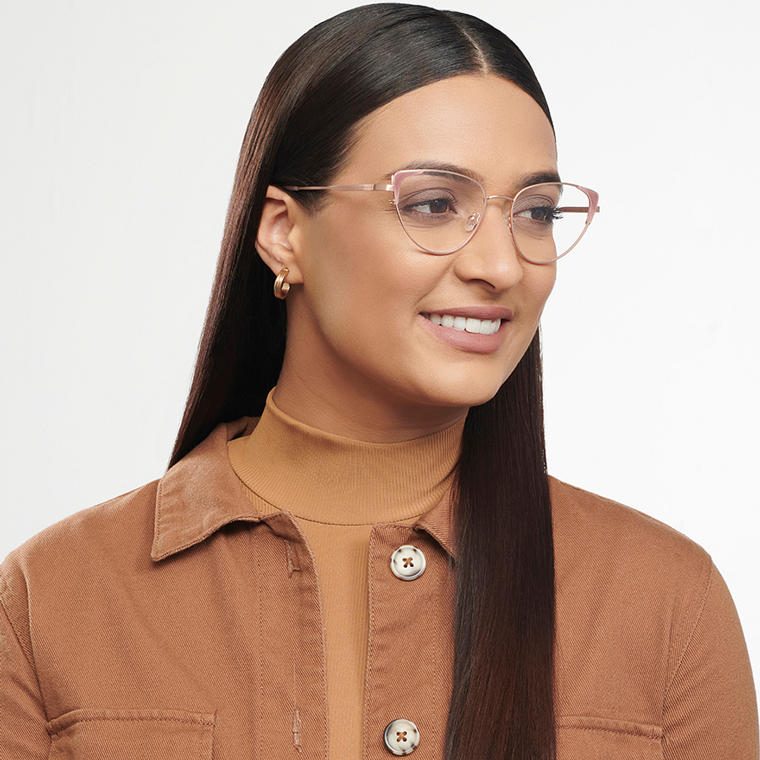 John Jacobs Online Gold Full Rim Cat Eye right side