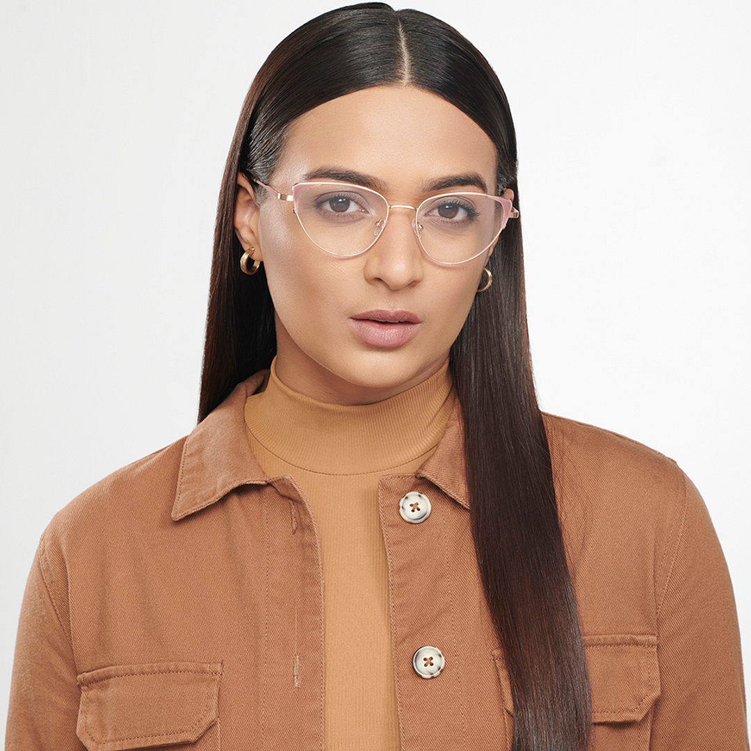 John Jacobs Online Gold Full Rim Cat Eye right side