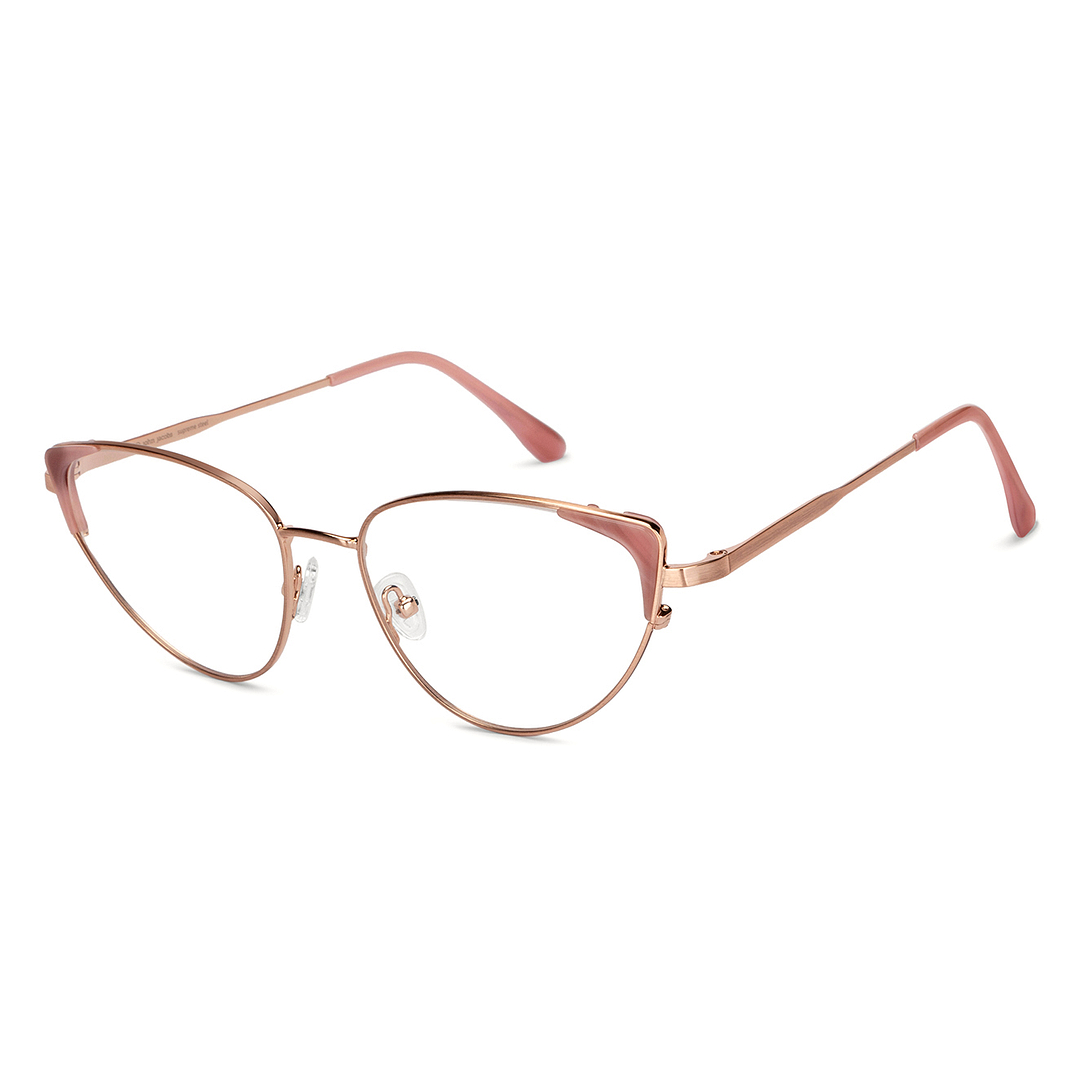 John Jacobs Online Gold Full Rim Cat Eye left side