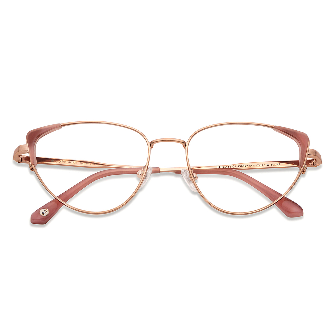 John Jacobs Online Gold Full Rim Cat Eye left side