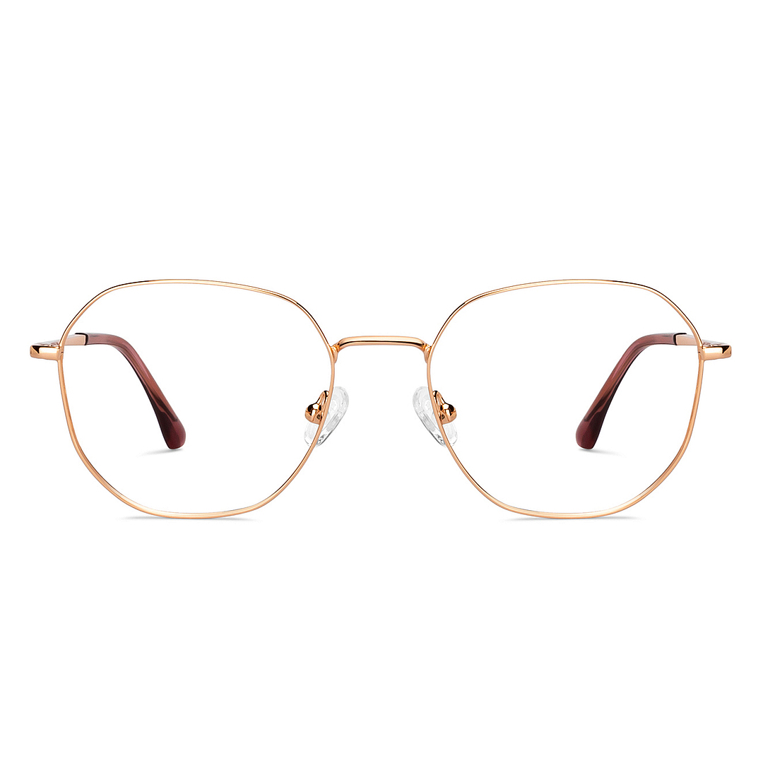 John Jacobs Online Gold Full Rim Geometric left side