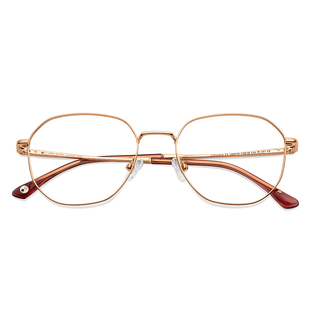 John Jacobs Online Gold Full Rim Geometric right side
