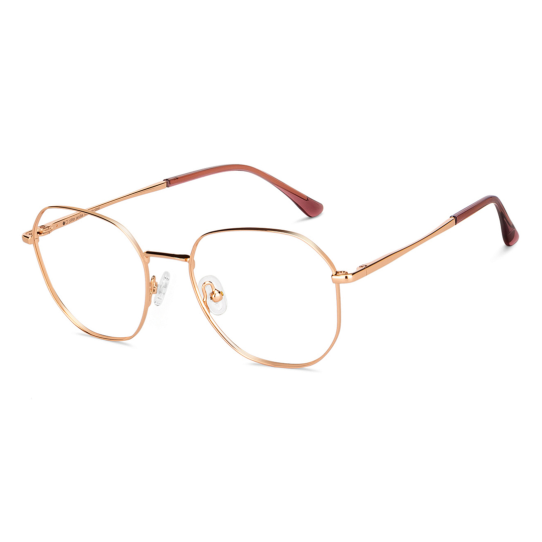 John Jacobs Online Gold Full Rim Geometric left side