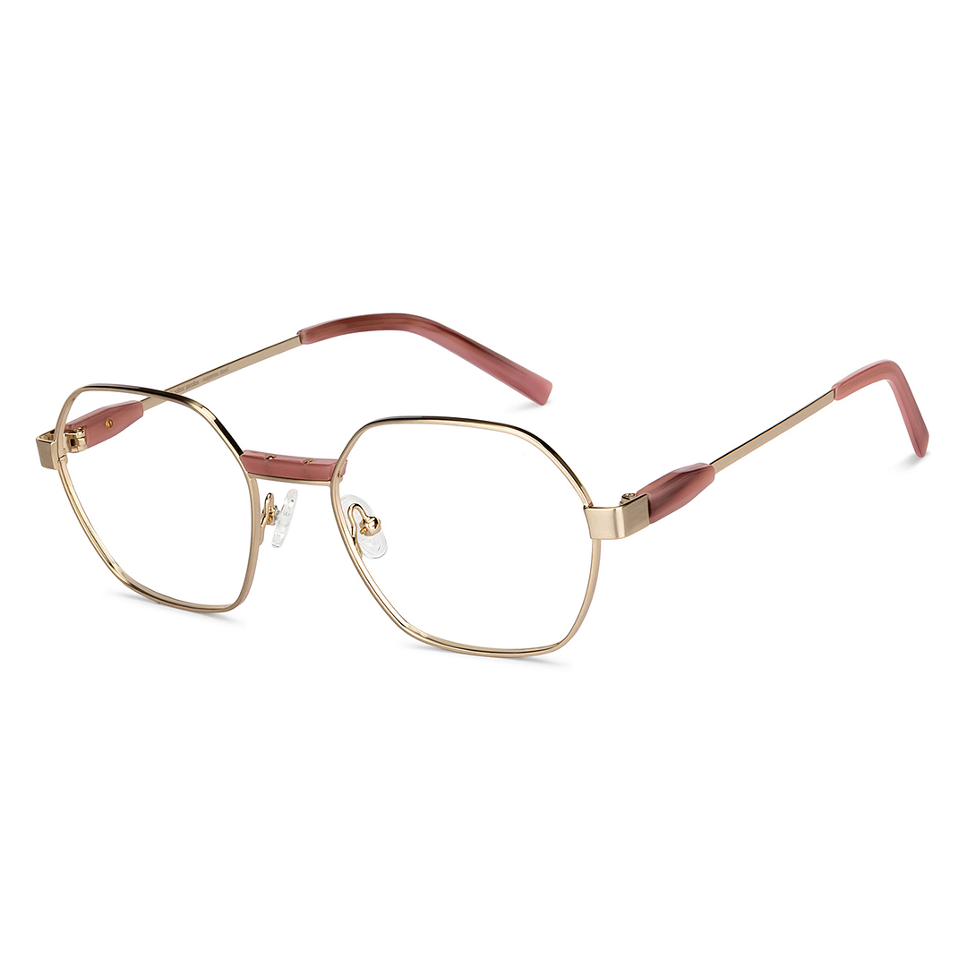 John Jacobs Online Gold Full Rim Hexagonal right side