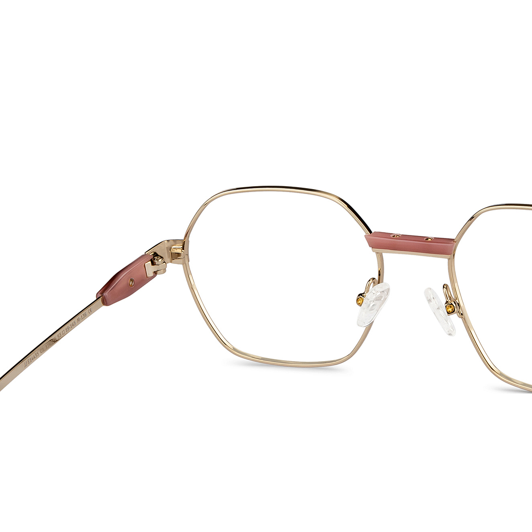 John Jacobs Online Gold Full Rim Hexagonal right side