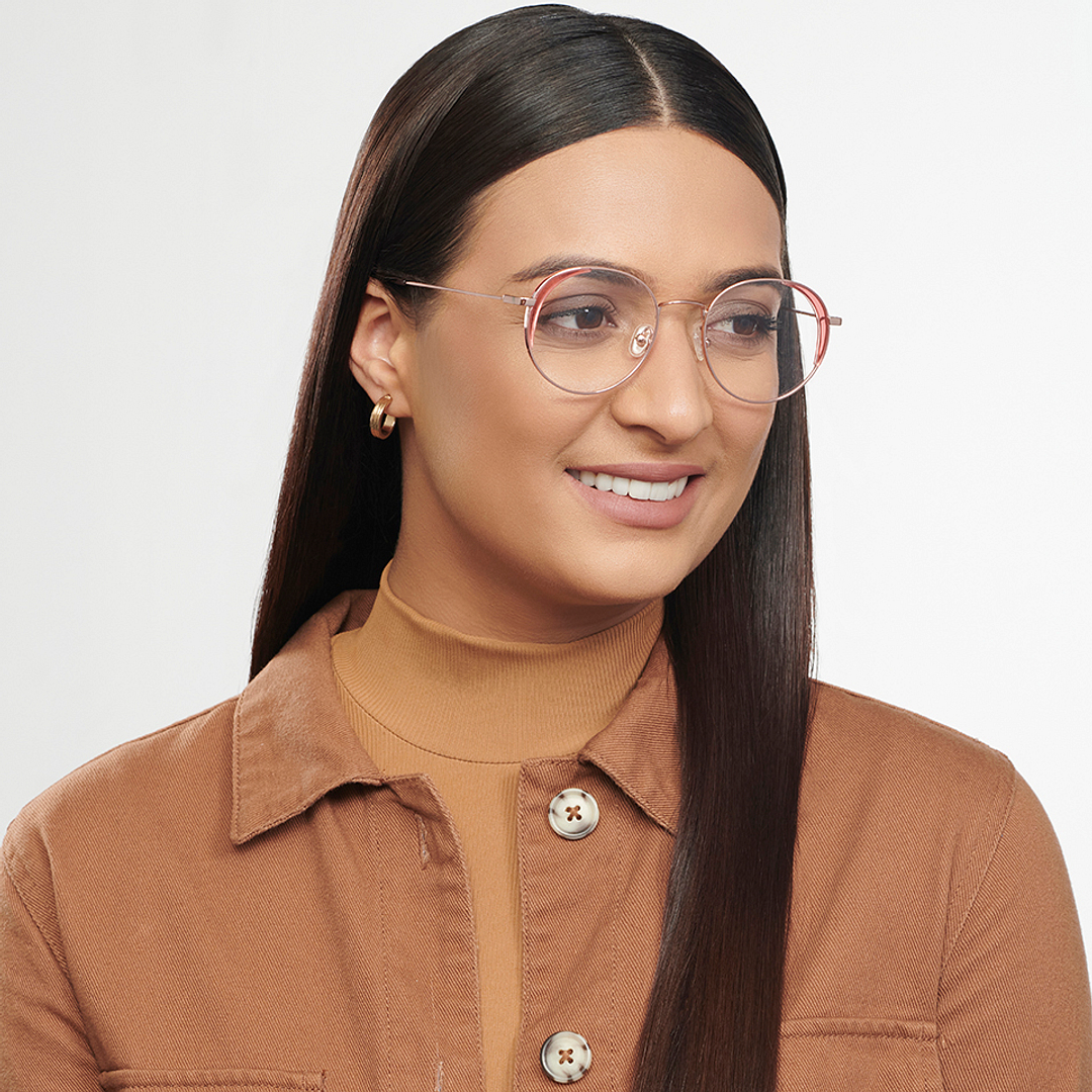 John Jacobs Online Gold Full Rim Round right side