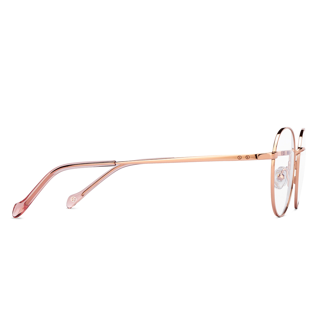 John Jacobs Online Gold Full Rim Round left side