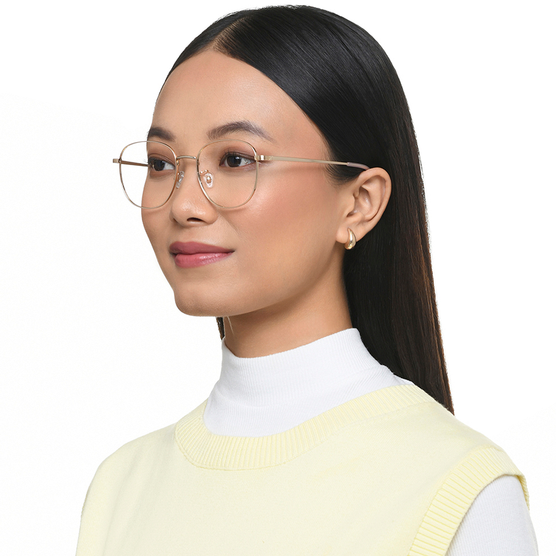 John Jacobs Online Gold Full Rim Square left side