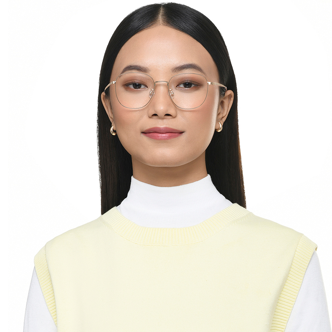 John Jacobs Online Gold Full Rim Square right side