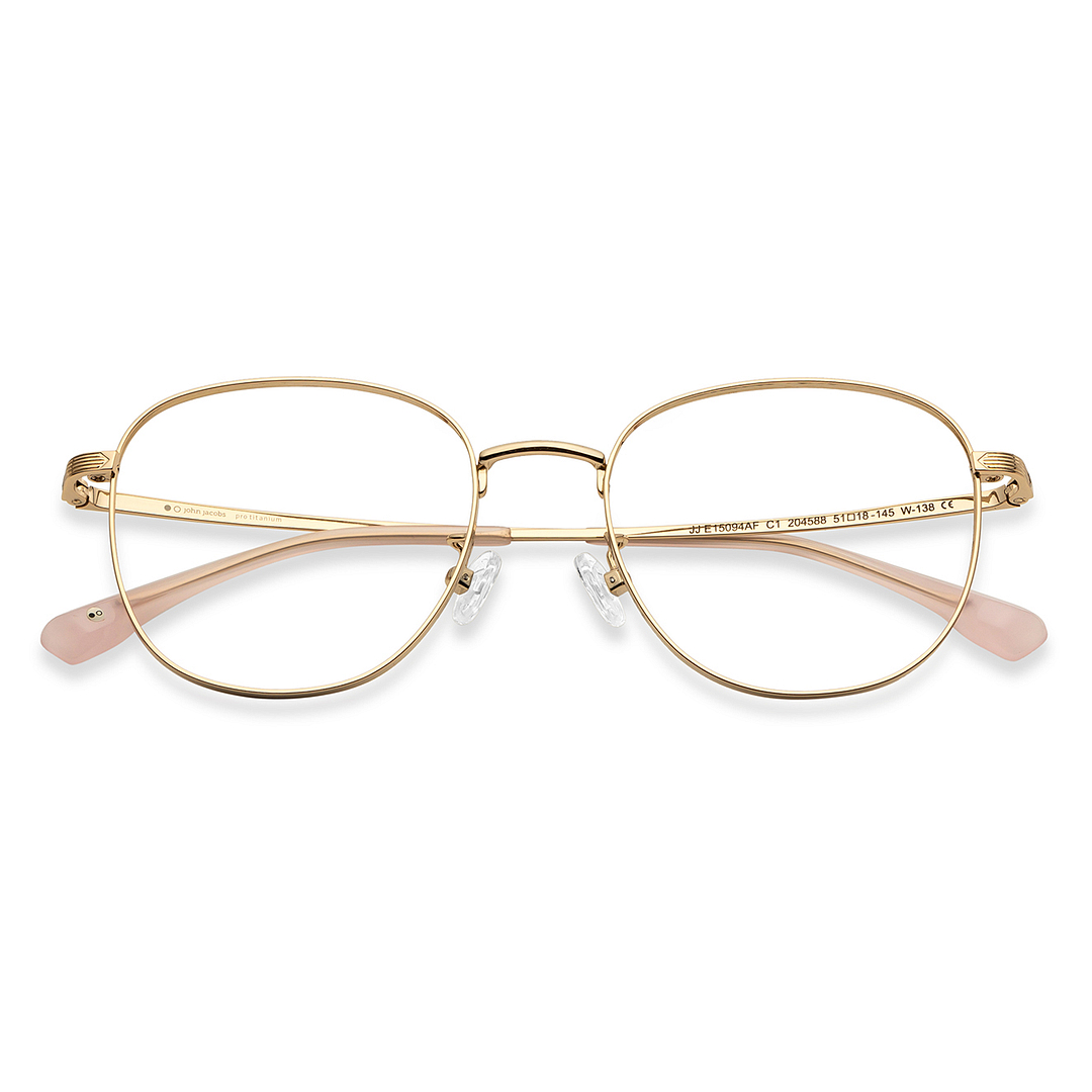 John Jacobs Online Gold Full Rim Square left side