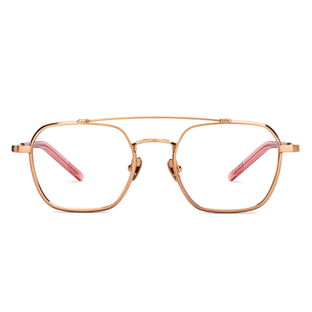 John Jacobs Online Gold Full Rim Square left side