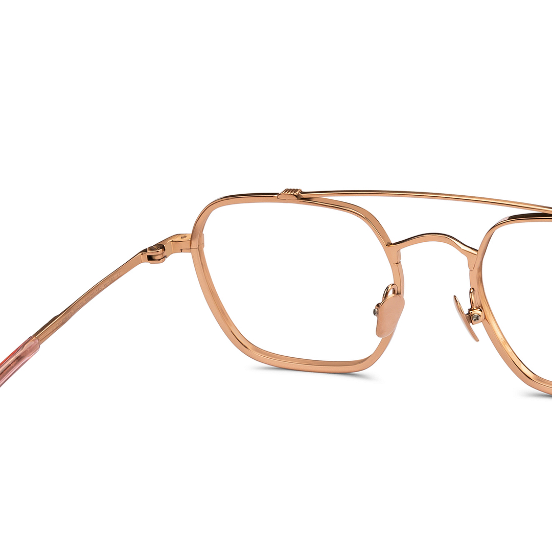 John Jacobs Online Gold Full Rim Square right side