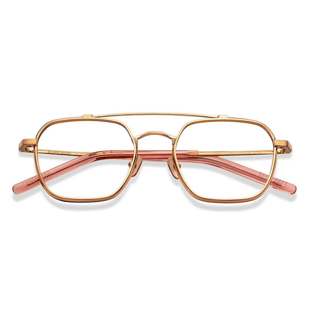 John Jacobs Online Gold Full Rim Square left side