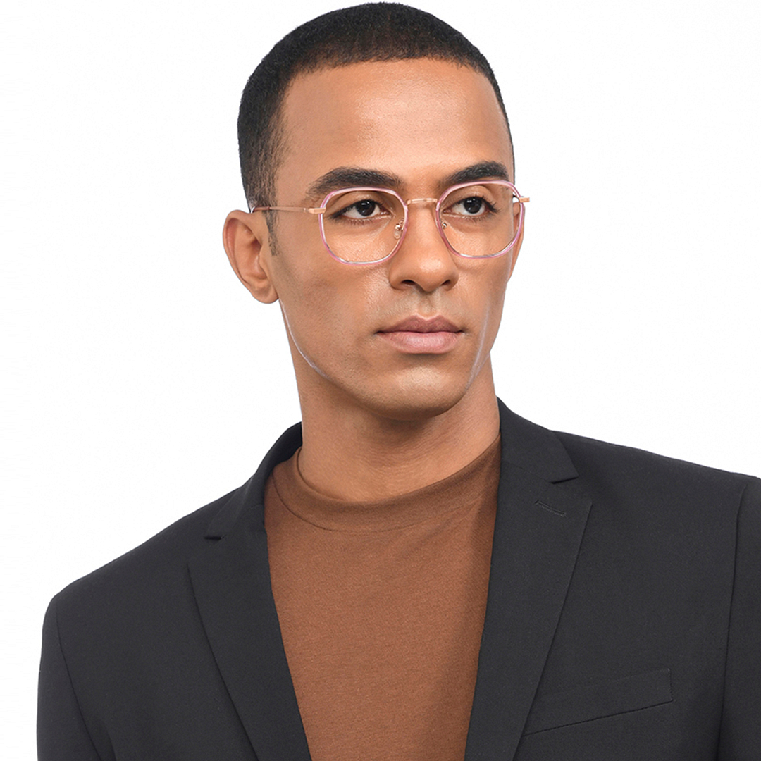 John Jacobs Online Gold Full Rim Square right side