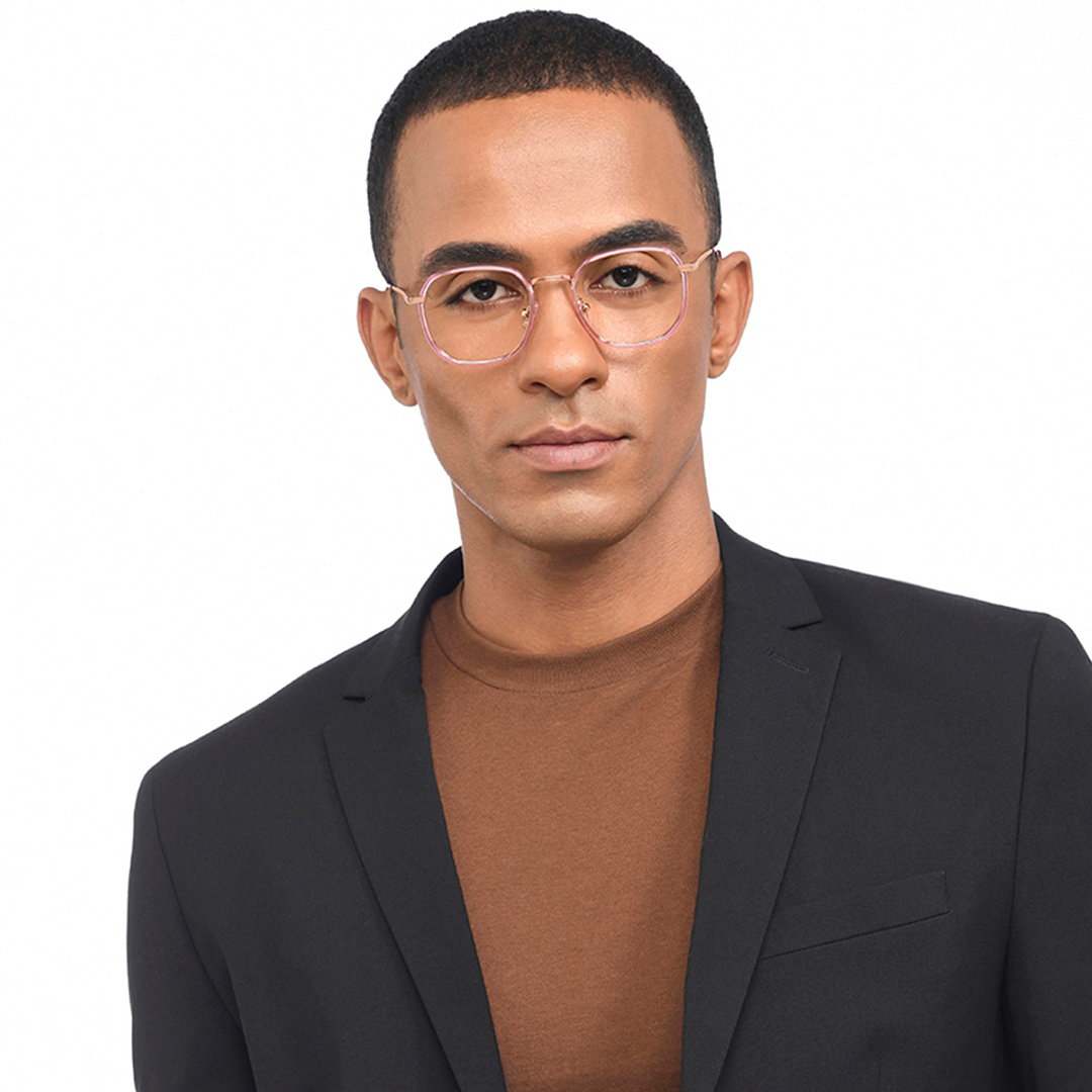 John Jacobs Online Gold Full Rim Square left side