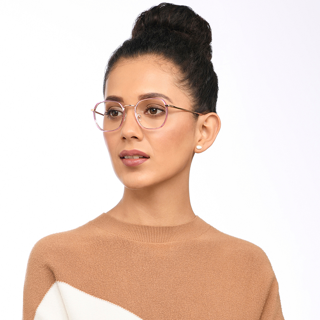 John Jacobs Online Gold Full Rim Square right side