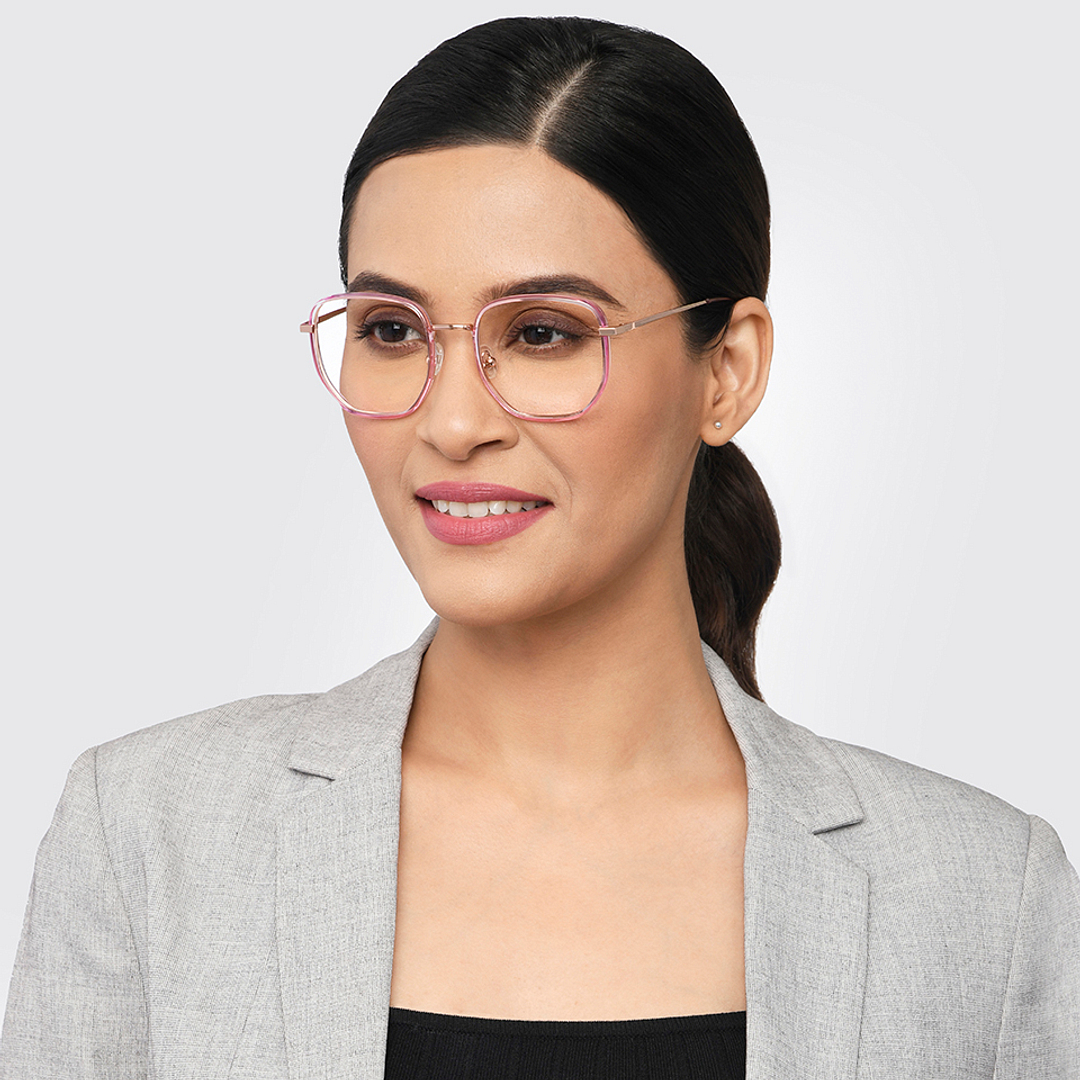 John Jacobs Online Gold Full Rim Square right side