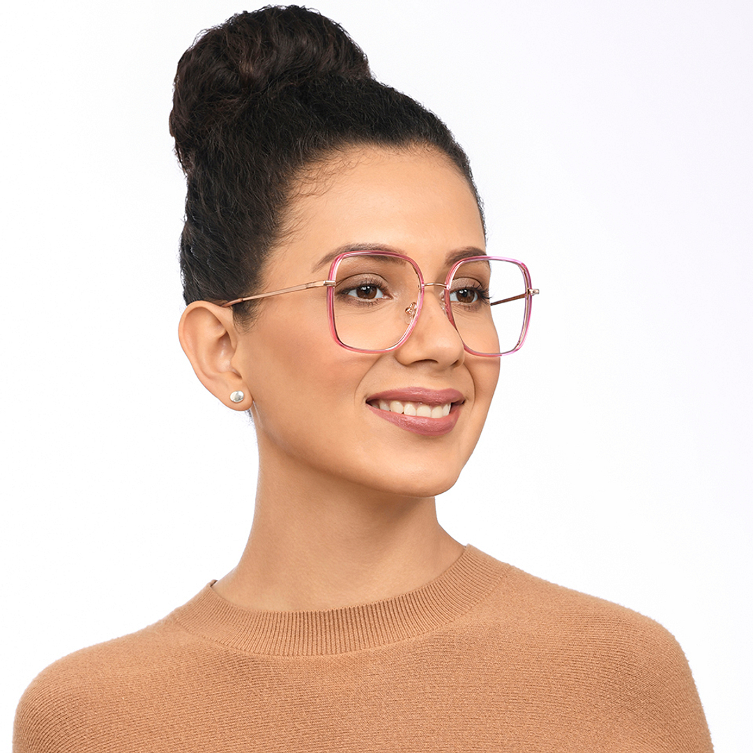 John Jacobs Online Gold Full Rim Square right side