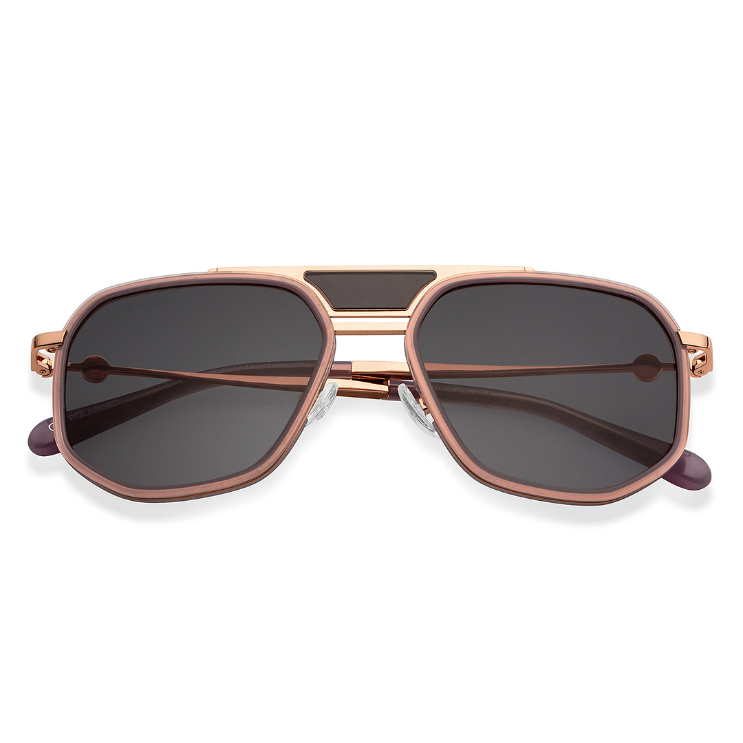 John Jacobs Gold Full Rim Square left side