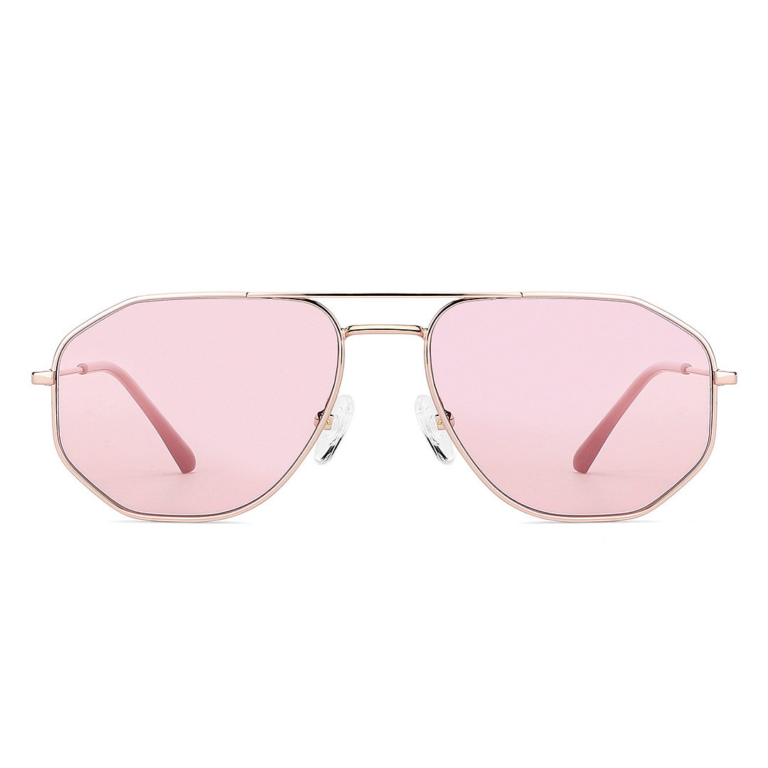 John Jacobs Gold Full Rim Aviator left side