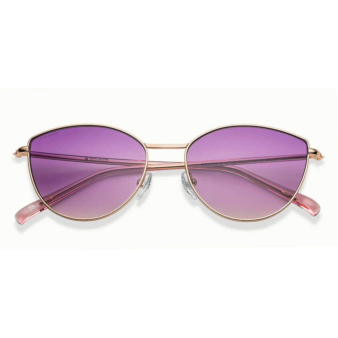 John Jacobs Online Gold Full Rim Cat Eye left side