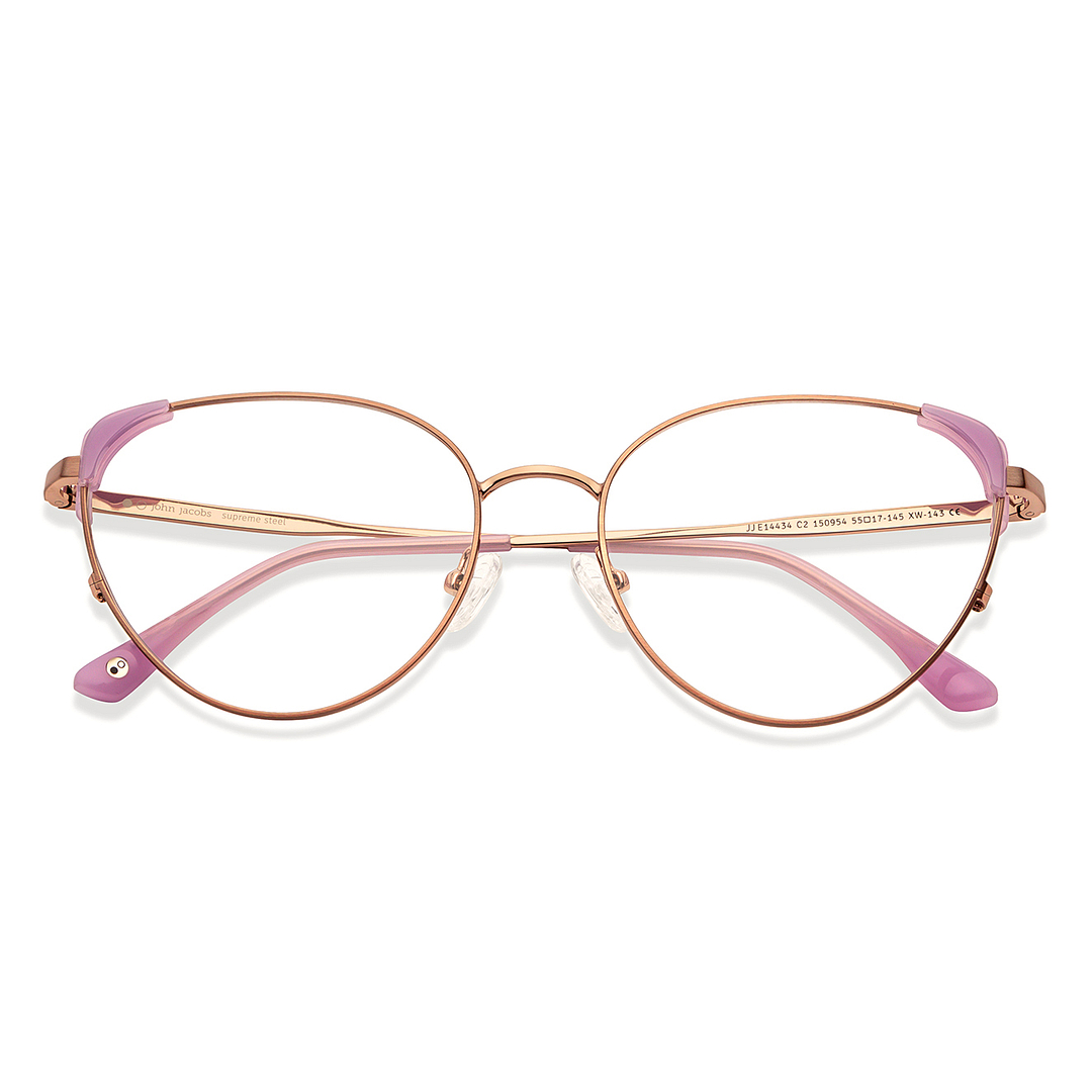 John Jacobs Online Gold Full Rim Cat Eye left side