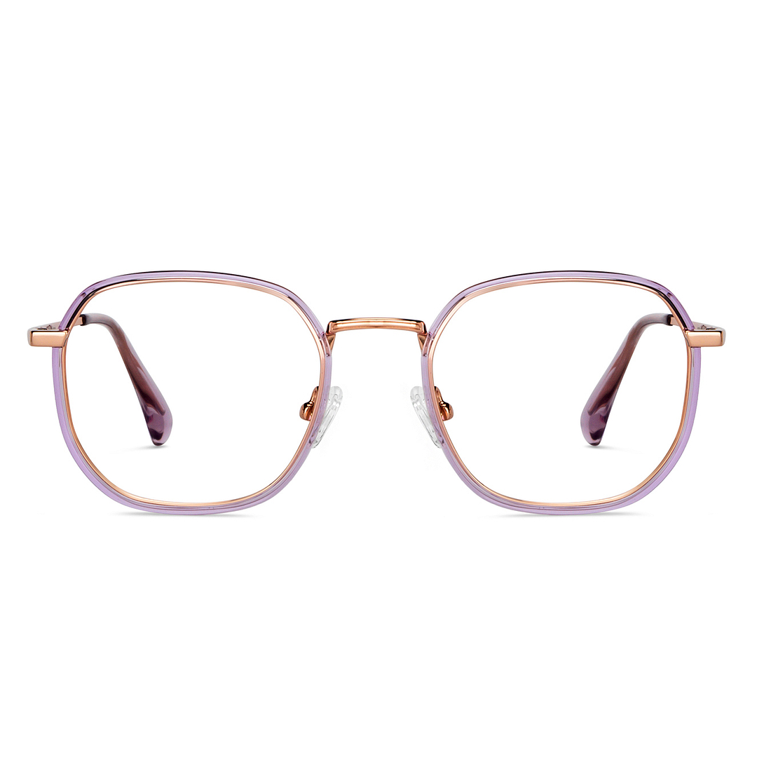 John Jacobs Purple Transparent Full Rim Geometric right side
