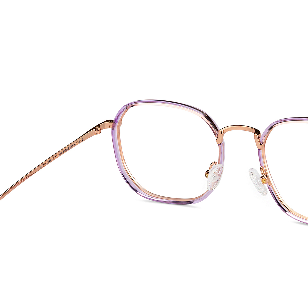 John Jacobs Purple Transparent Full Rim Geometric right side