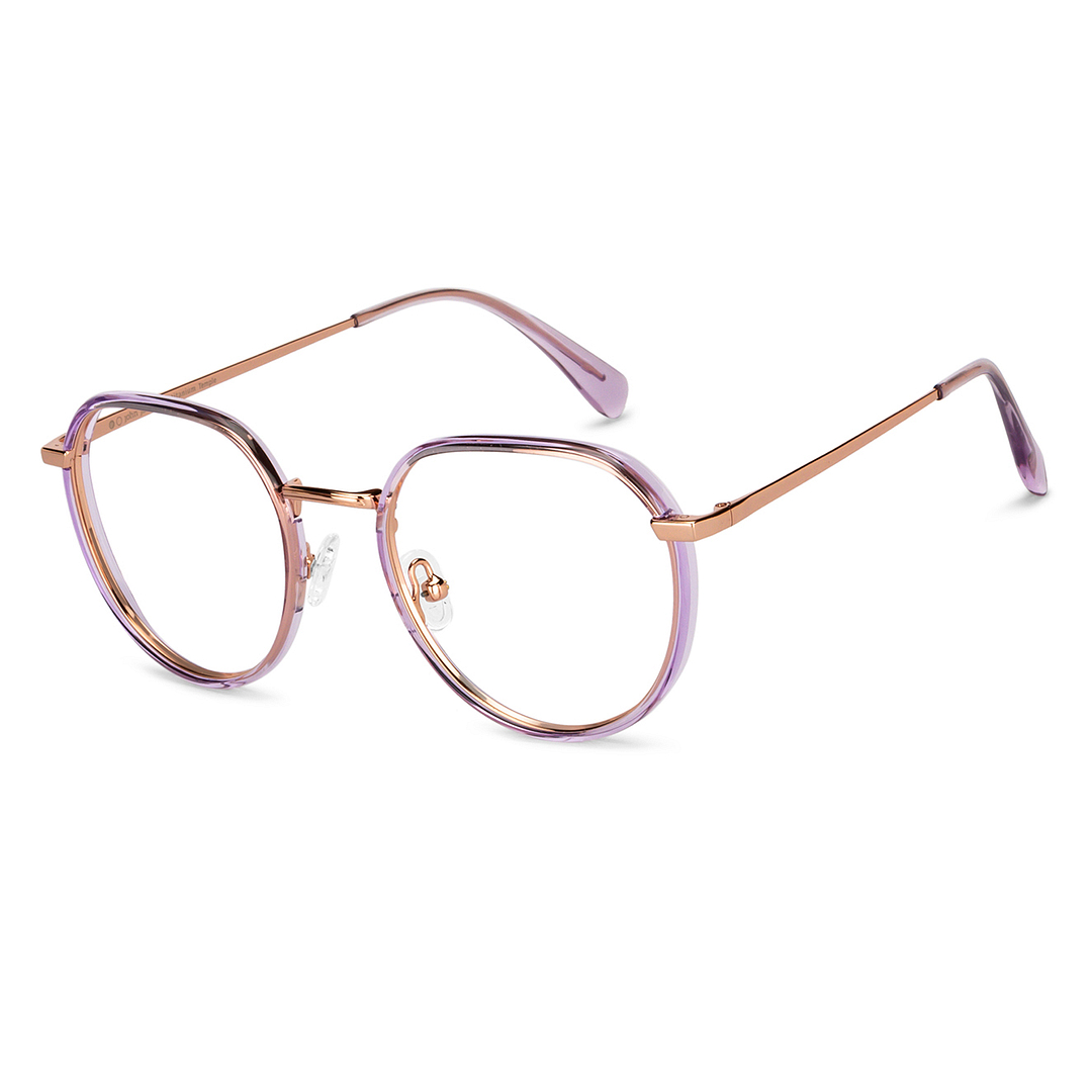 John Jacobs Purple Transparent Full Rim Round right side