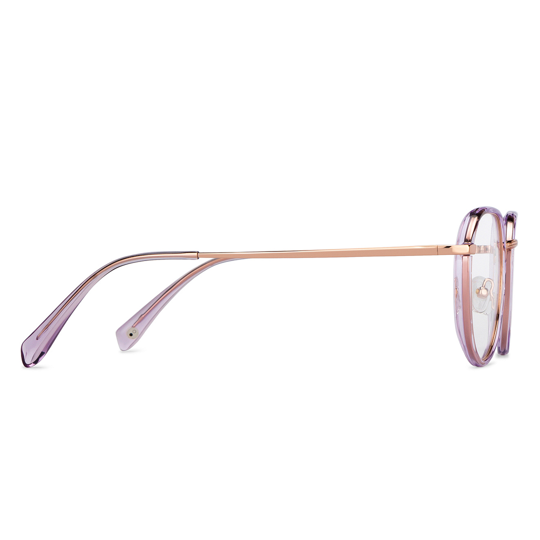 John Jacobs Purple Transparent Full Rim Round left side