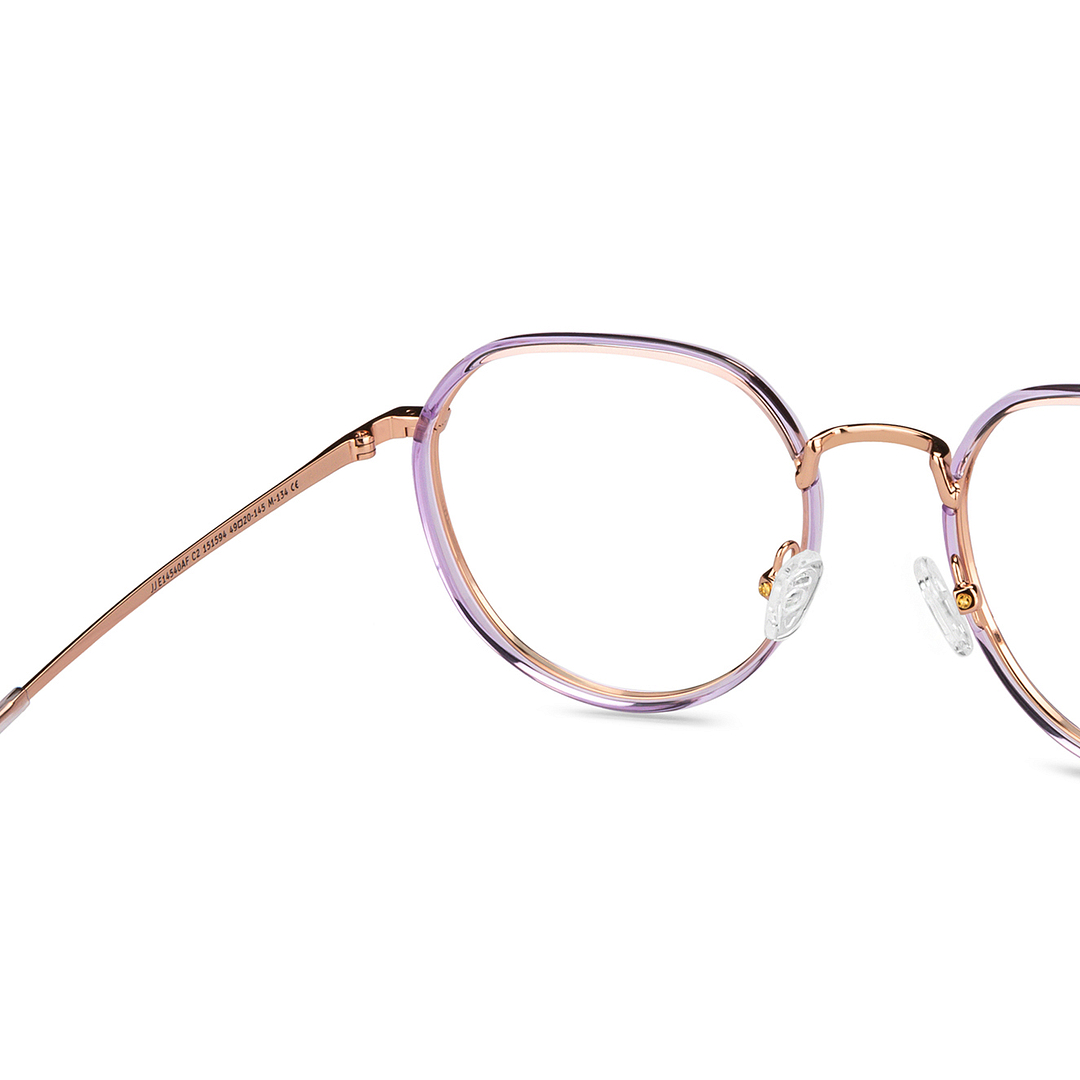 John Jacobs Purple Transparent Full Rim Round right side
