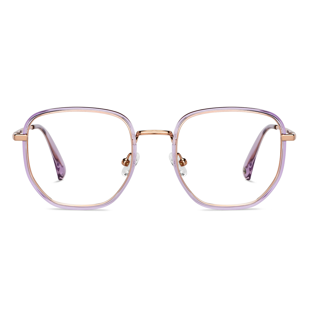 John Jacobs Purple Transparent Full Rim Geometric right side