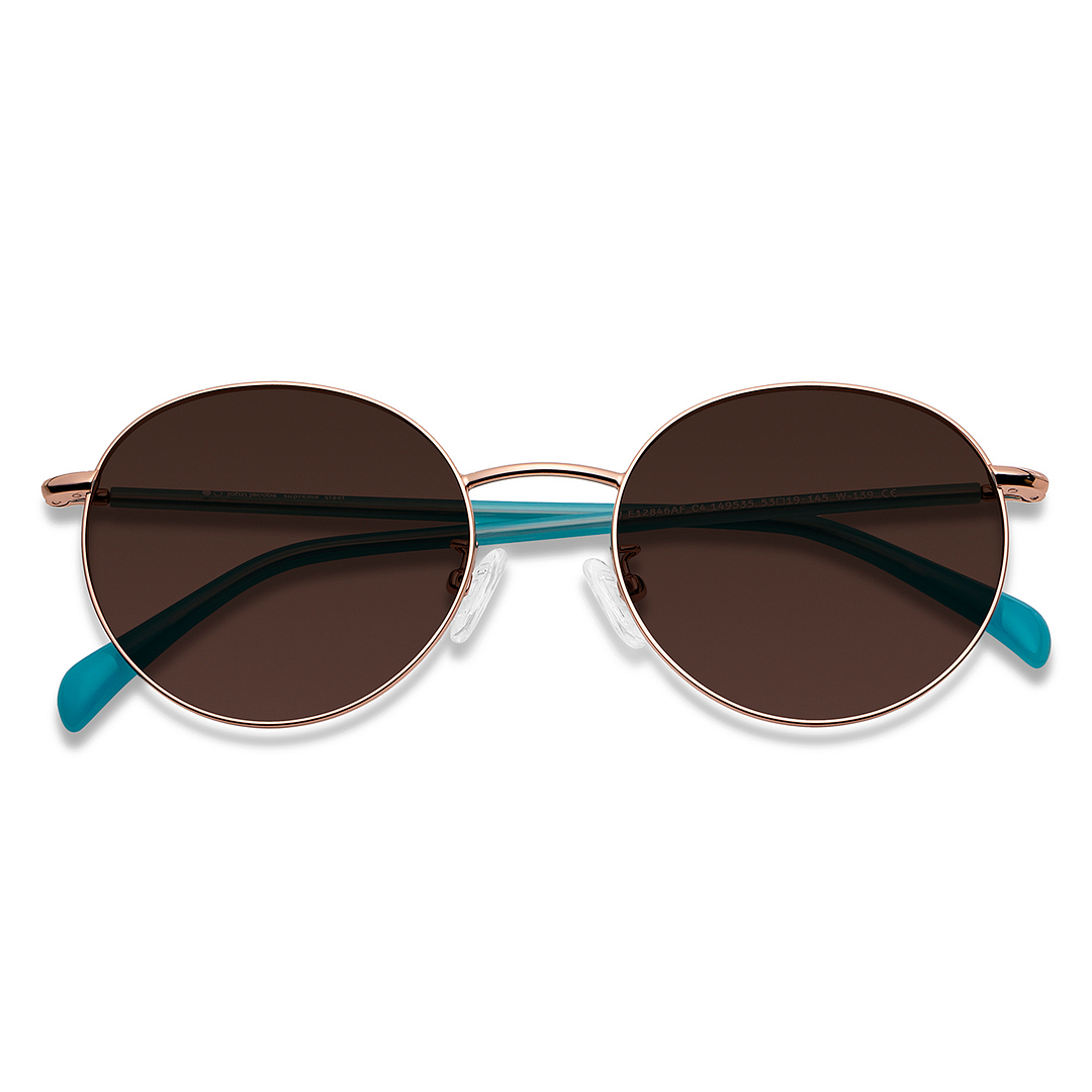 John Jacobs Online Gold Full Rim Round left side