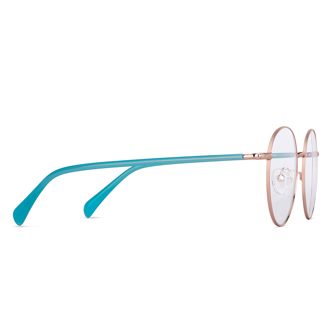 John Jacobs Online Gold Full Rim Round left side