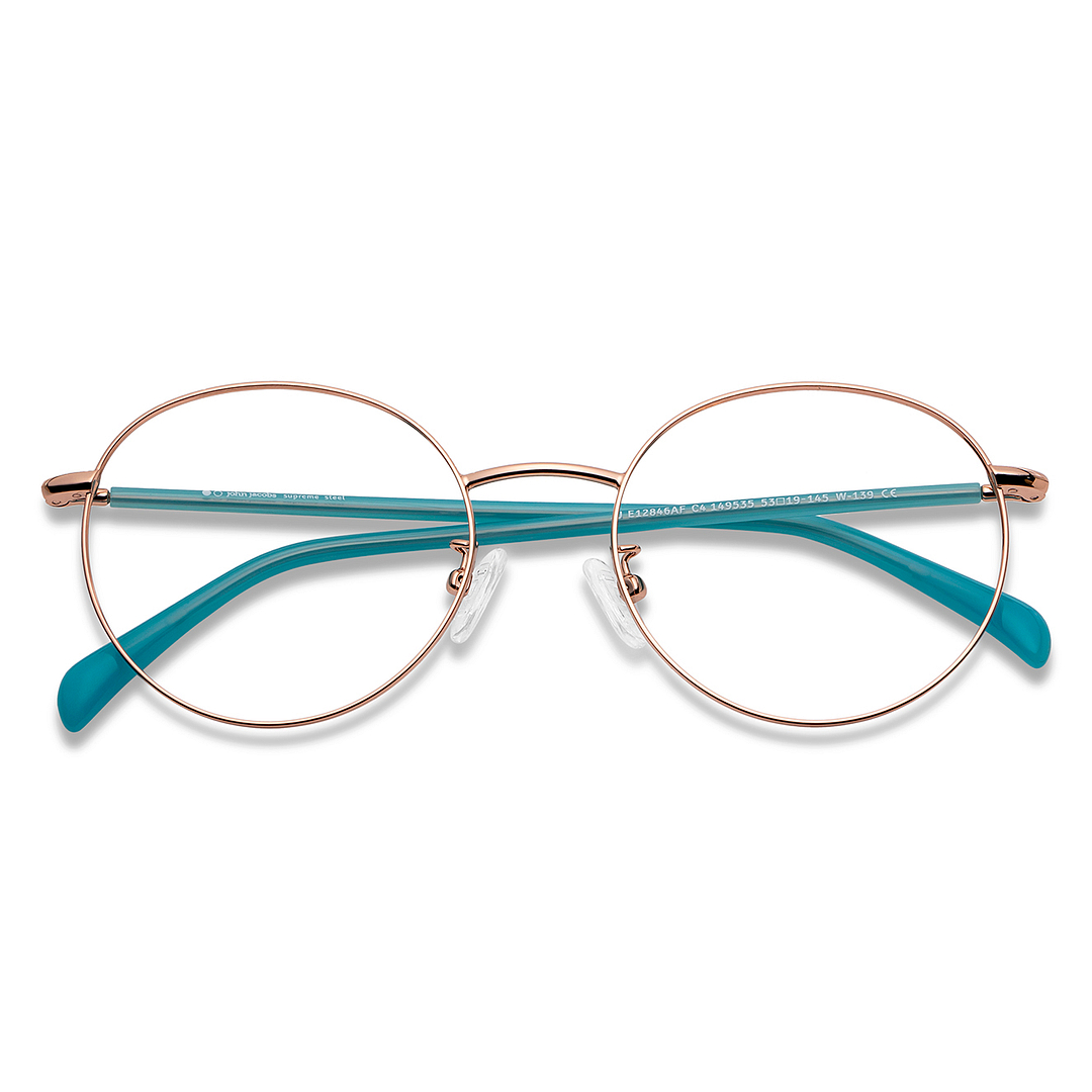 John Jacobs Online Gold Full Rim Round left side