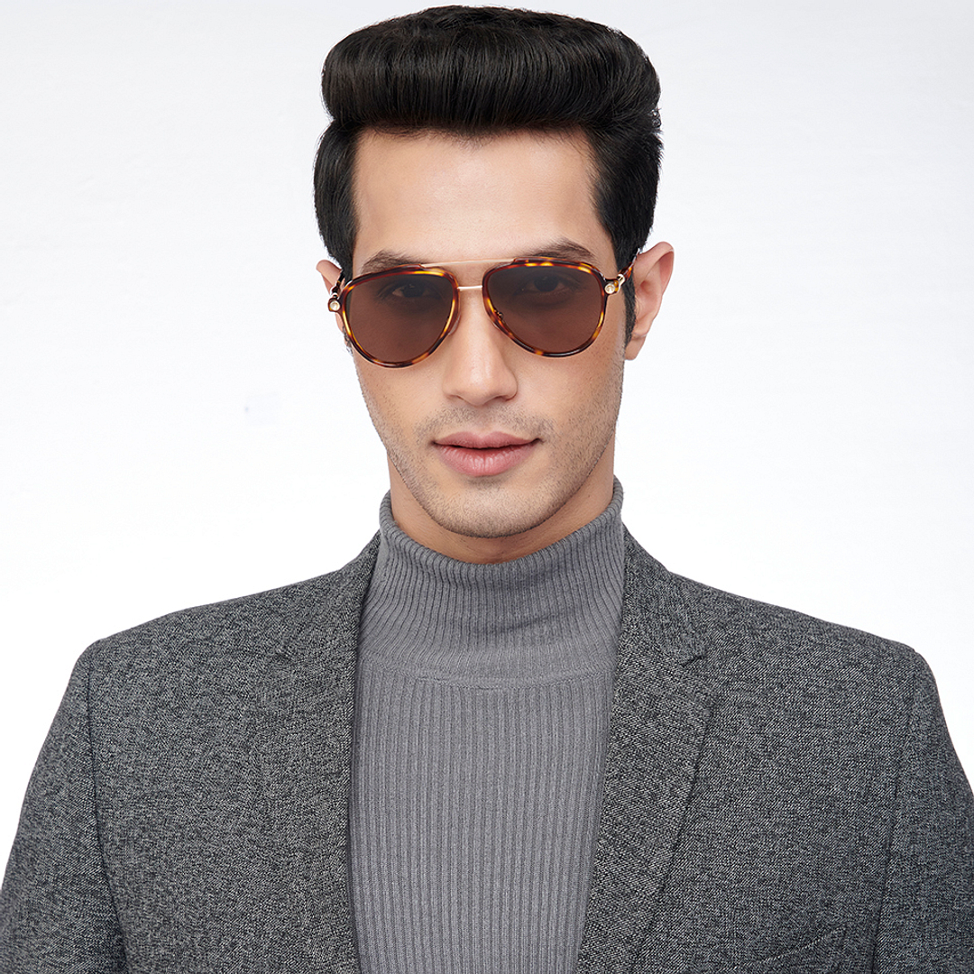 John Jacobs Gold Full Rim Aviator right side