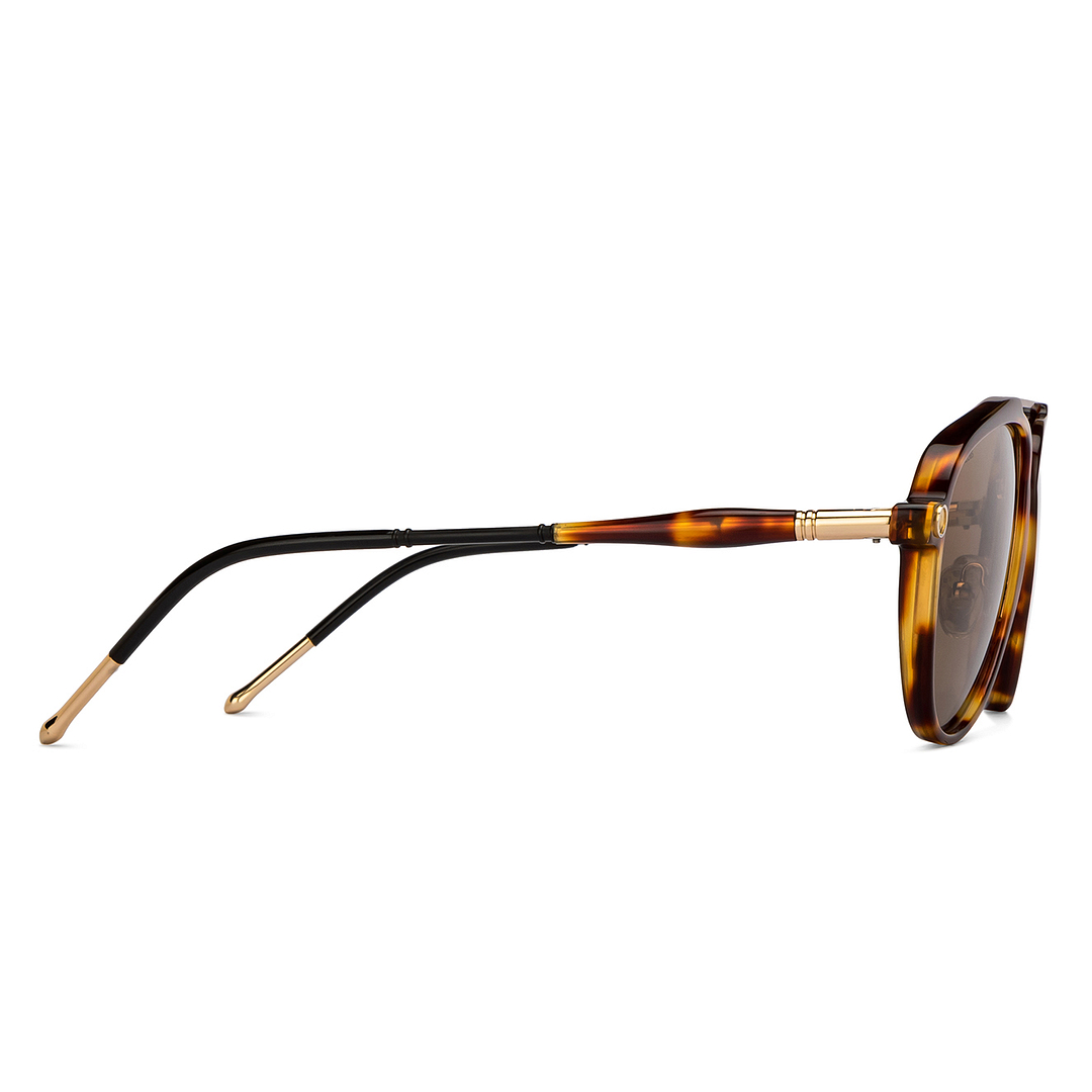 John Jacobs Gold Full Rim Aviator left side